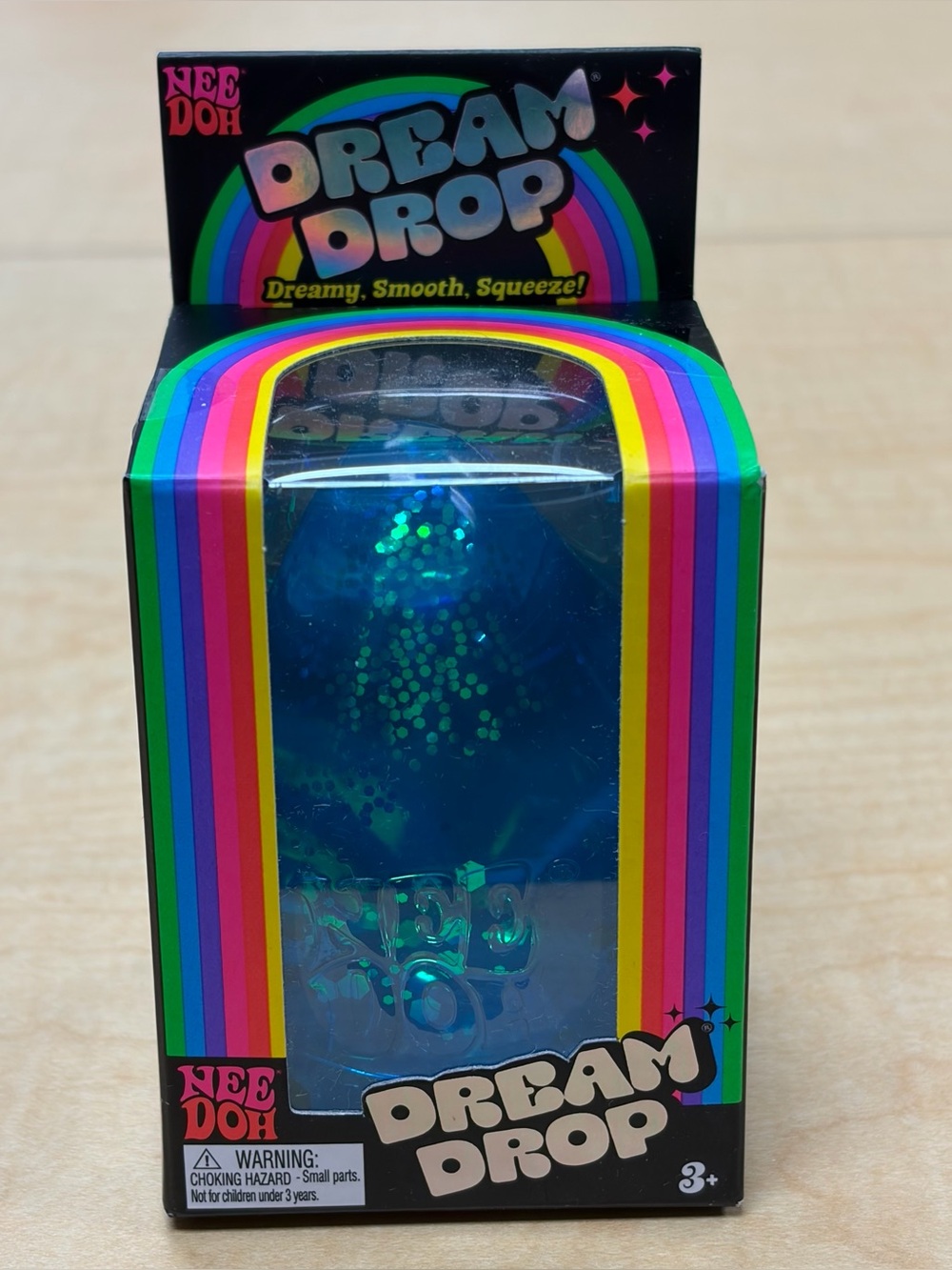 Needoh Dream Drop Pink/Purple Fidget Toy - Dreamy, Smooth, Squeeze! New